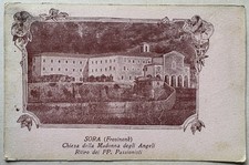 Cartolina Sora Chiesa Madonna Angeli veduta Frosinone paesaggistica T17