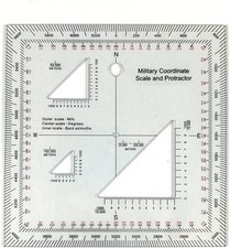 GONIOMETRO COORDINATOMETRO CARTOGRAFICO SOFTAIR MILITARE 01501 PVC CARTOGRAFIA