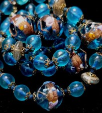 Collana perle vetro torta