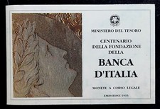 [NC] REPUBBLICA ITALIANA - TRITTICO CENTENARIO BANCA D'ITALIA 1993