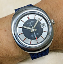 OROLOGIO SICURA UFO MECCANICO A CARICA MANUALE FONDELLO A VITE ANNI 70