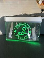 INSEGNA BIRRA BROOKLIN BREWERY LUMINOSA LED PUB BIRRERIA RARA TARGA TABELLA