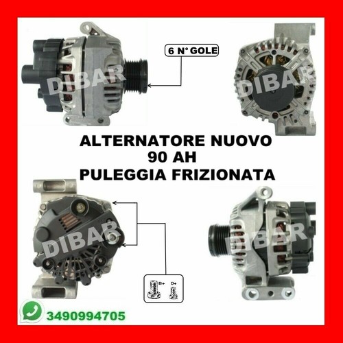 Alternatore nuovo 90ah fiat - 90ah,