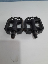 Pedali bici Btwin con riflettori stile Bear trap MTB resina nera/plastica dura