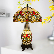 Lampada da tavolo a grappolo stile Tiffany per arredamento casa camera da letto lampada vetro