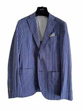 giacca Manuel Ritz rigata blu uomo tg.46(M) primavera estate