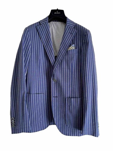 Giacca manuel ritz rigata blu - giacca,
