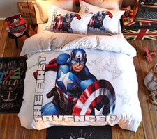 Capitan America Set Copri Piumino Copripiumone Lenzuolo Duvet Cover SERDU02 P