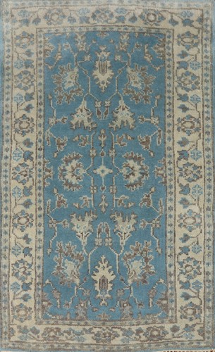 Tappeto blu avorio elegante - tappeto, blu/avorio