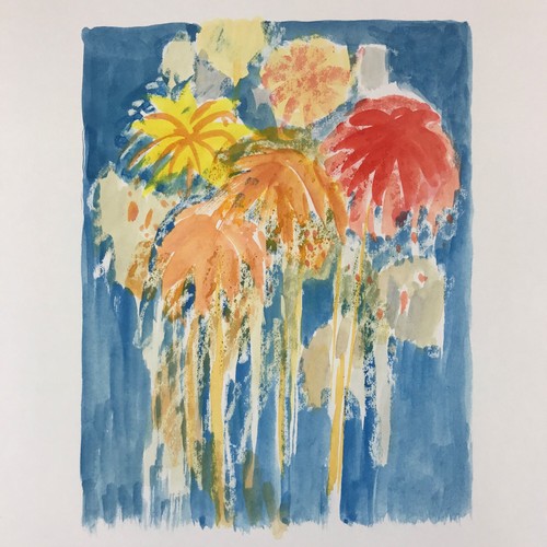 Quadro acquerello fuochi