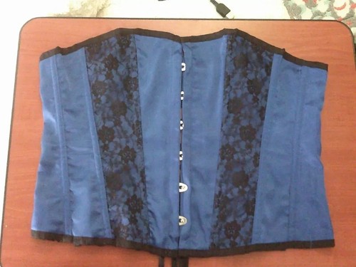 Basco sexy blu nero pizzo - nero,