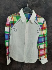 Byblos camicia jeans giacca jacket uomo men  lino tg s shirt 90s vintage cawboy