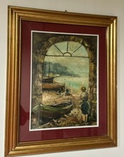 Dipinto olio su tela "Marina