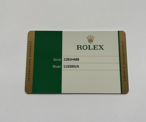 Rolex daytona 116500ln scheda - 116500ln,,