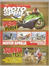 RIVISTA MOTOSPRINT 7 FEB 1990 KAWASAKI 400 ZXR H1 APRILIA 125 FUTURA HONDA 750 