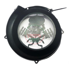 Coprivolano copriventola "TESCHIO" nero per Vespa 50,90,125 Primavera, ET3, PK