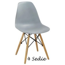 Set 4 Sedie Grigio in