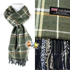 Echarpe plaid fond VERT KAKI