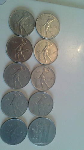 Lotto monete lire anni 50 - monete,
