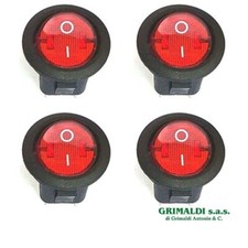 4 PEZZI INTERRUTTORE TONDO