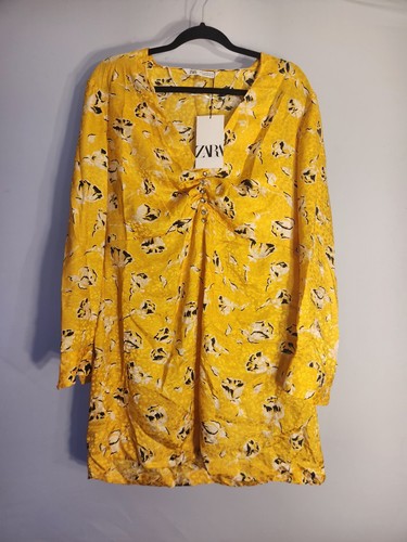 Abito corto zara stampa gialla - zara,