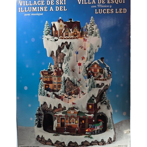 Villaggio sci led animato - villaggio,