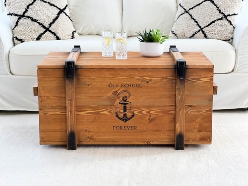Baule tavolino legno - baule,