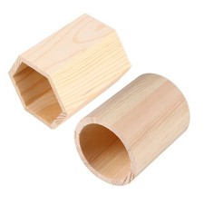  2 Pcs Porta Penne Per Scrivania Portapenne Da Ufficio Penna in Legno Massiccio