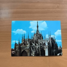 DUOMO DI MILANO FALCONATURE E ARCHI RAMPANTI ABSIDE CARTOLINA A COLORI VIAGGIATA