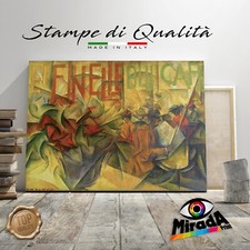 QUADRO R. M. Baldessari "Blu Cafe" 1918 Futurismo STAMPA su TELA ALTA QUALITA'