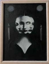 Dipinto olio originale gotico