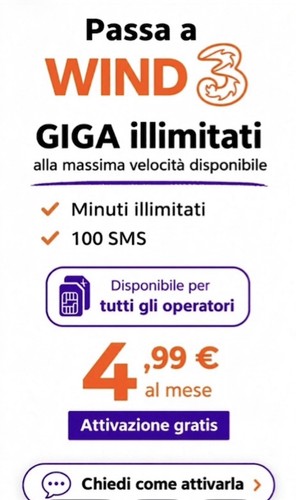 Windtre unlimited xxs 5g - go,