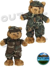 Peluche militare pupazzo Orsetto militare mimetico 30 Cm vestito divisa mimetica