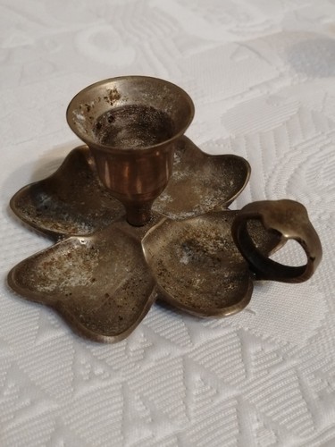 Due portacandele ottone - due, in