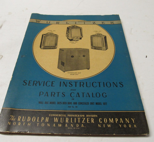Wurlitzer manuale servizio - wurlitzer, di