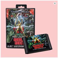 Carta da gioco Ghouls 'N Ghosts EUR per SEGA Mega Drive + Box e manuale