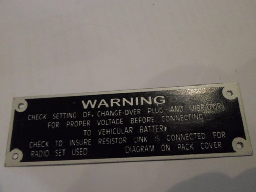 Targa warning jeep scudo id - Ì,