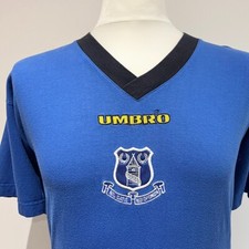 T-shirt allenamento EVERTON Umbro anni 90 (Y) vestibilità (S/M) calcio vintage anni 90