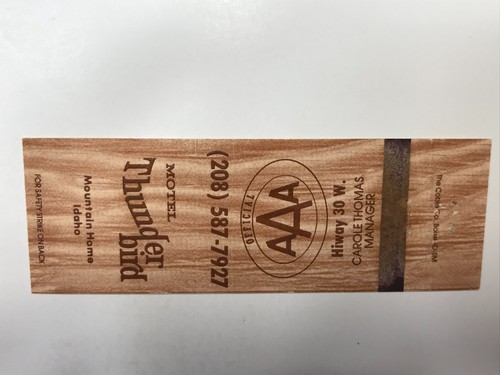 Ax560 matchbook cover alan - ax560,
