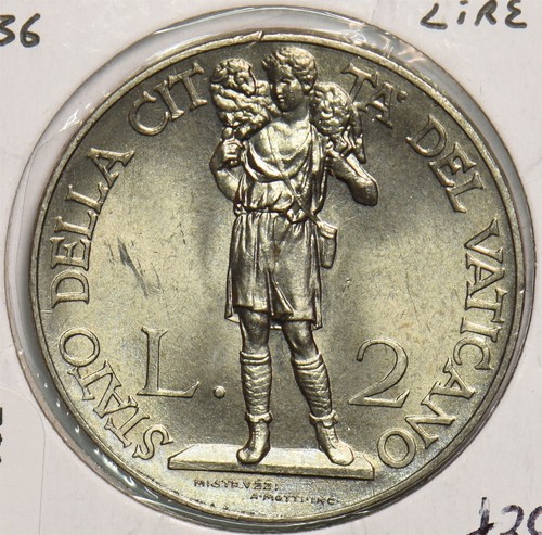 Vatican 1936 lire - 2, pius