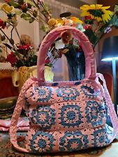 Borsa donna uncinetto mattonella granny