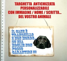 REGALO PERSONALIZZABILE attenti al cane e moglie marito frasi scherzo insegna