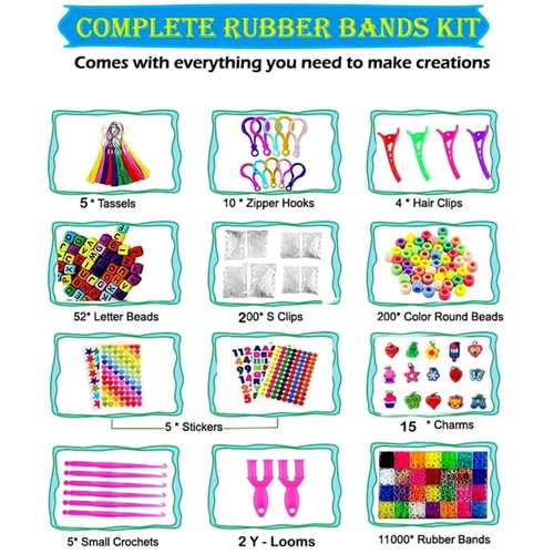 Deluxe loom bands set 11000 - deluxe, 11000+