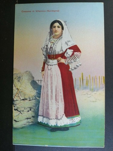 Cartolina costumi sardi - cartolina,