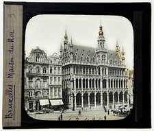 BELGIO Bruxelles C1865 Placca Di Proiezione Lanterne Magiche CL11N
