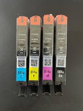 4x CARTUCCE INCHIOSTRO ORIGINALI CANON CLI-551XL - PIXMA iP7250 iP8750 MG5450 MULTIPACK