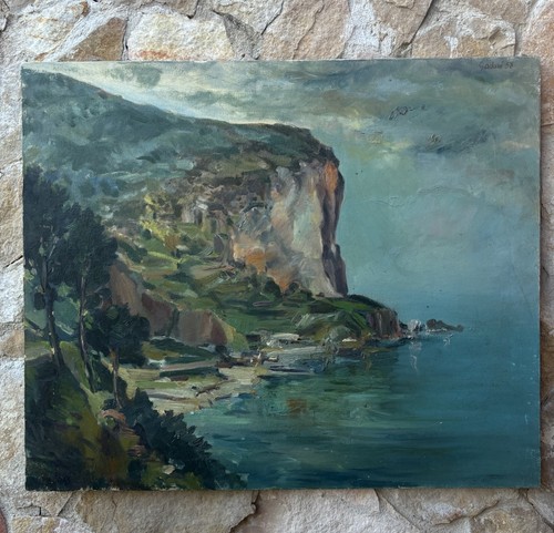 Quadro scogliera con - -scogliera, marina-