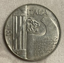 20 lire 1928 elmetto