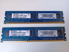 2 Pezzi - Elpida 2GB 2Rx8 PC3-8500U DDR3 1066 MHZ 240pin DIMM Ram per PC Desktop