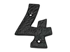 NUMERO CIVICO 4 IN FERRO NERO